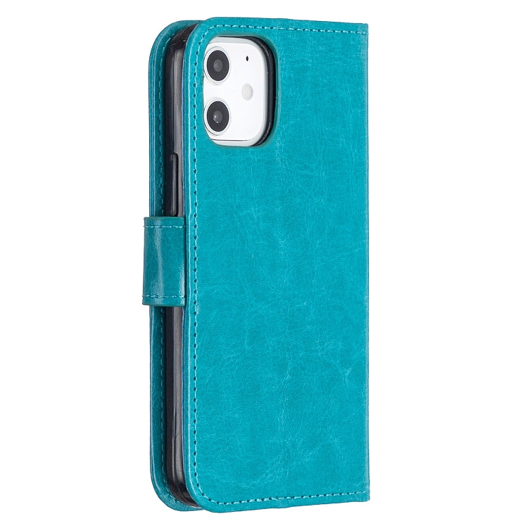For iPhone 12 mini Crazy Horse Texture Horizontal Flip Leather Case with Holder & Card Slots & Wallet & Photo Frame