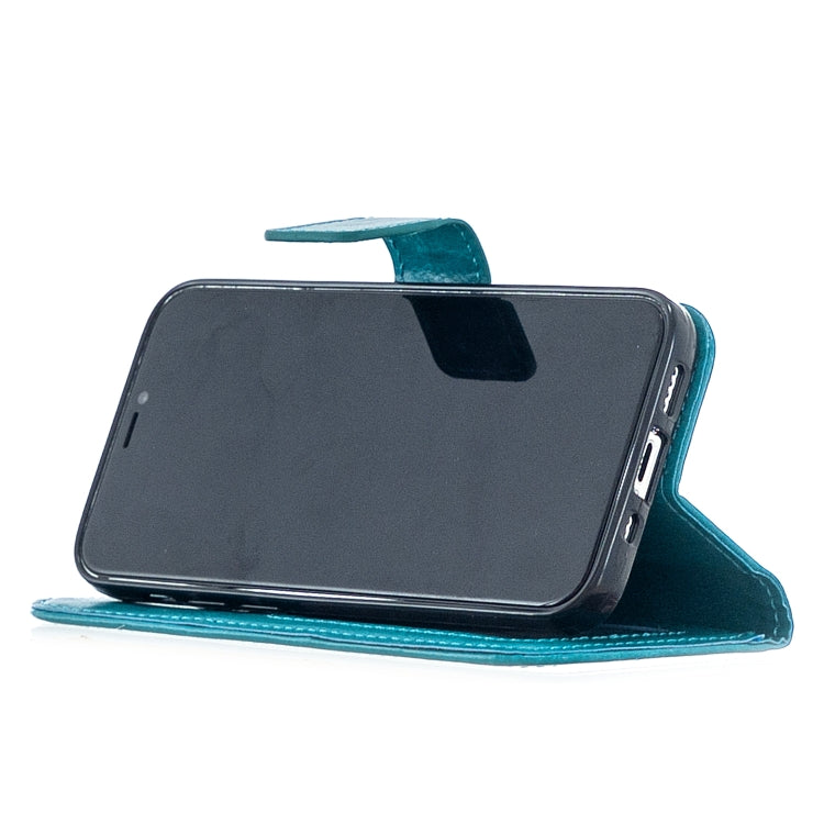 For iPhone 12 mini Crazy Horse Texture Horizontal Flip Leather Case with Holder & Card Slots & Wallet & Photo Frame
