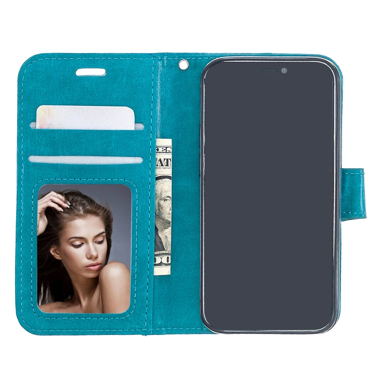 For iPhone 12 mini Crazy Horse Texture Horizontal Flip Leather Case with Holder & Card Slots & Wallet & Photo Frame
