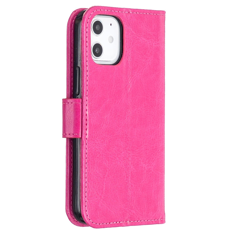 For iPhone 12 mini Crazy Horse Texture Horizontal Flip Leather Case with Holder & Card Slots & Wallet & Photo Frame