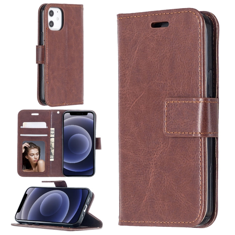 For iPhone 12 mini Crazy Horse Texture Horizontal Flip Leather Case with Holder & Card Slots & Wallet & Photo Frame