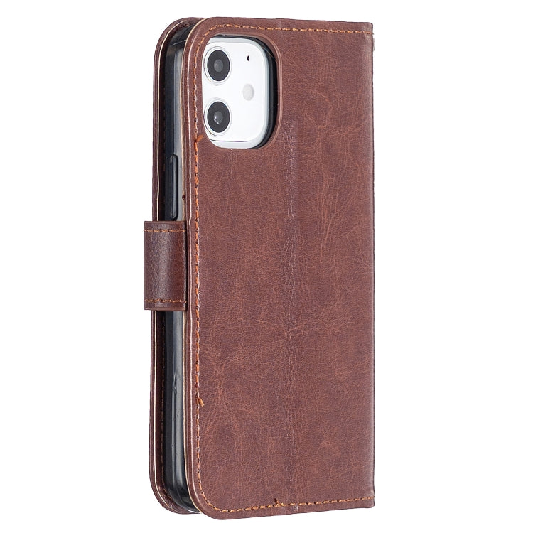 For iPhone 12 mini Crazy Horse Texture Horizontal Flip Leather Case with Holder & Card Slots & Wallet & Photo Frame