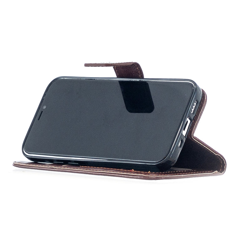 For iPhone 12 mini Crazy Horse Texture Horizontal Flip Leather Case with Holder & Card Slots & Wallet & Photo Frame
