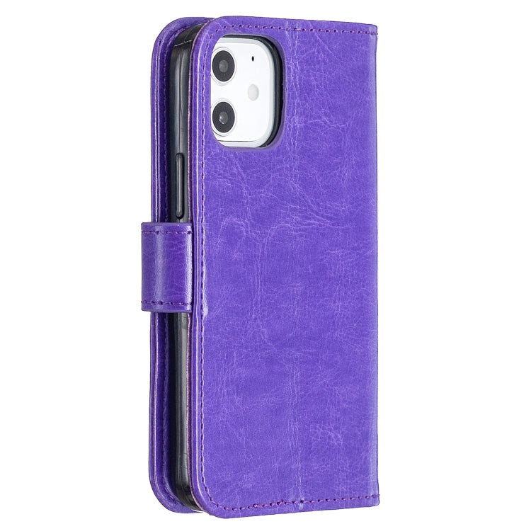For iPhone 12 mini Crazy Horse Texture Horizontal Flip Leather Case with Holder & Card Slots & Wallet & Photo Frame