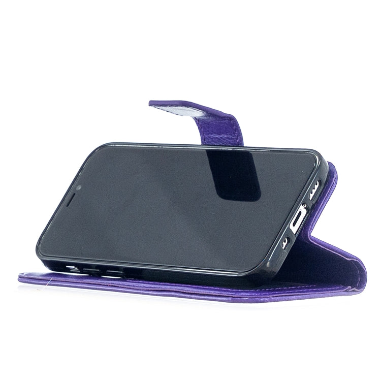 For iPhone 12 mini Crazy Horse Texture Horizontal Flip Leather Case with Holder & Card Slots & Wallet & Photo Frame