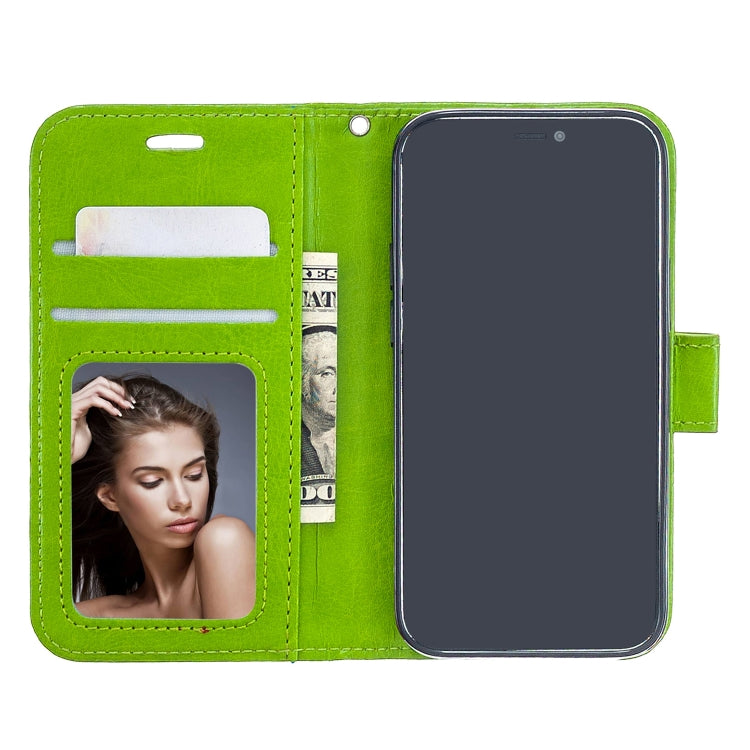 For iPhone 12 mini Crazy Horse Texture Horizontal Flip Leather Case with Holder & Card Slots & Wallet & Photo Frame