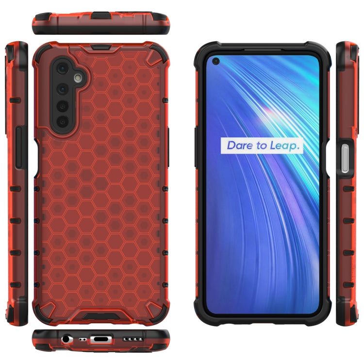 For OPPO Realme 6 Shockproof Honeycomb PC + TPU Case