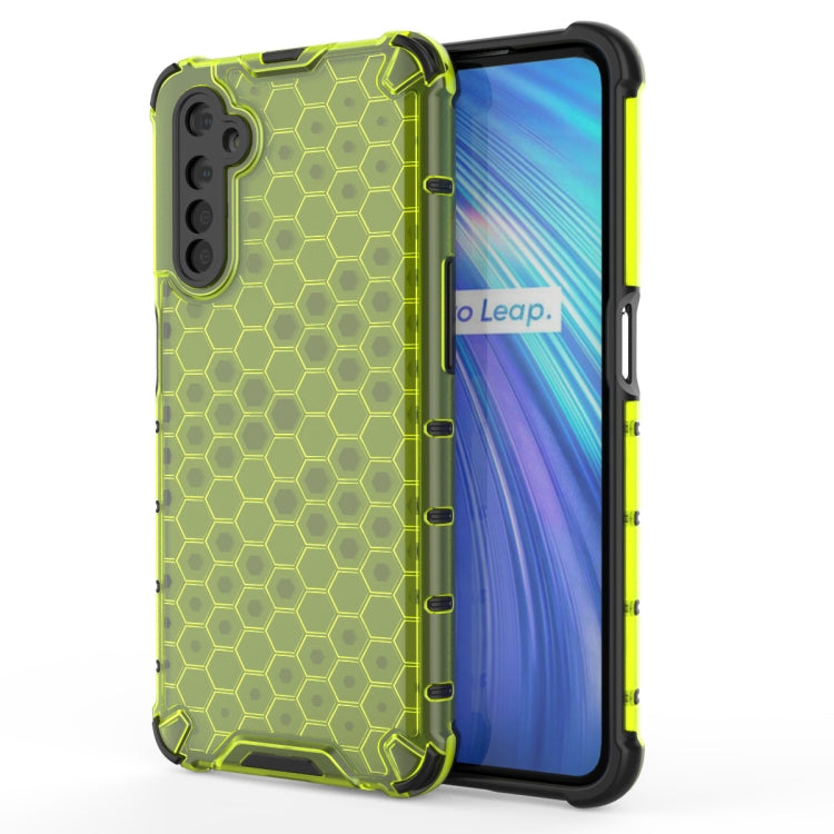 For OPPO Realme 6 Shockproof Honeycomb PC + TPU Case