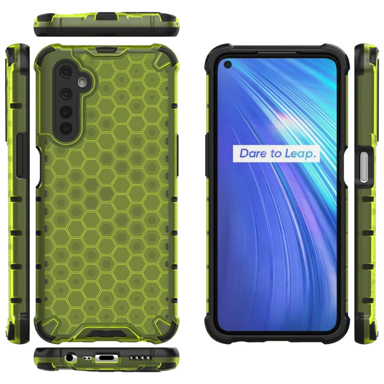 For OPPO Realme 6 Shockproof Honeycomb PC + TPU Case