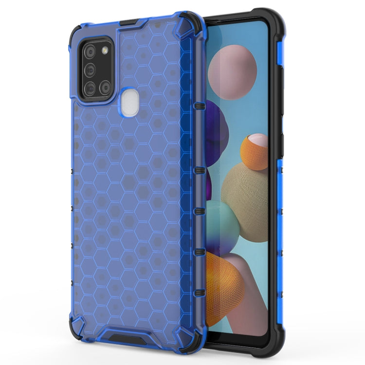 For Samsung Galaxy A21S  Shockproof Honeycomb PC + TPU Case