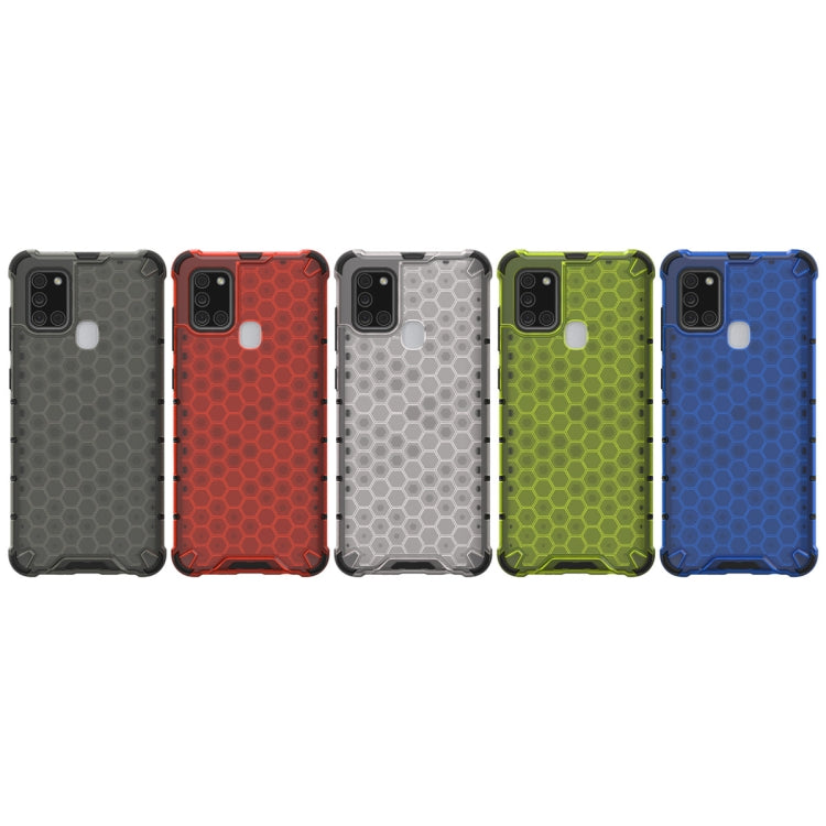 For Samsung Galaxy A21S  Shockproof Honeycomb PC + TPU Case