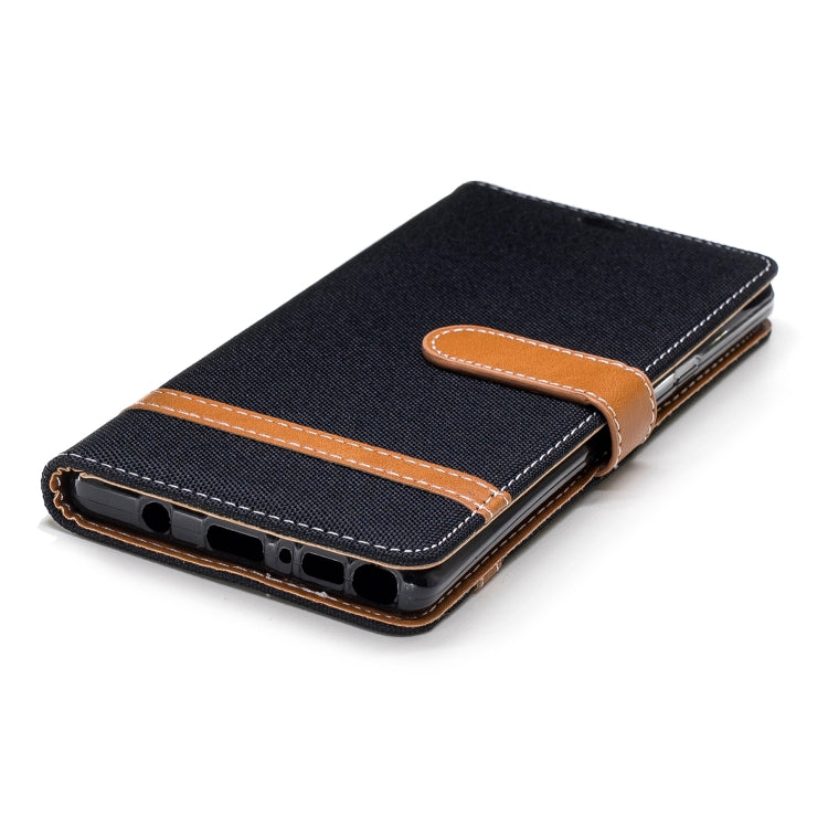 Color Matching Denim Texture Leather Case for Galaxy  Note 9 , with Holder & Card Slots & Wallet & Lanyard