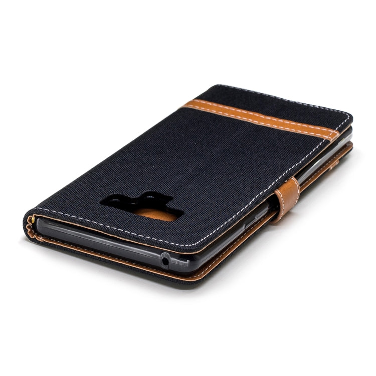 Color Matching Denim Texture Leather Case for Galaxy  Note 9 , with Holder & Card Slots & Wallet & Lanyard