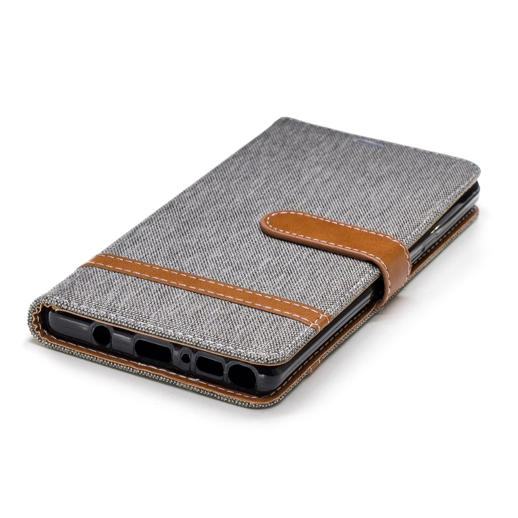 Color Matching Denim Texture Leather Case for Galaxy  Note 9 , with Holder & Card Slots & Wallet & Lanyard