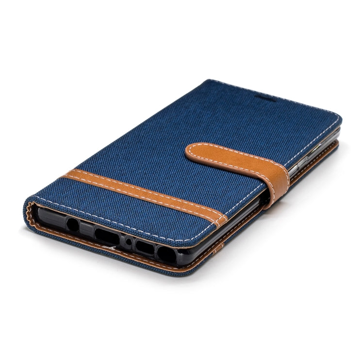 Color Matching Denim Texture Leather Case for Galaxy  Note 9 , with Holder & Card Slots & Wallet & Lanyard
