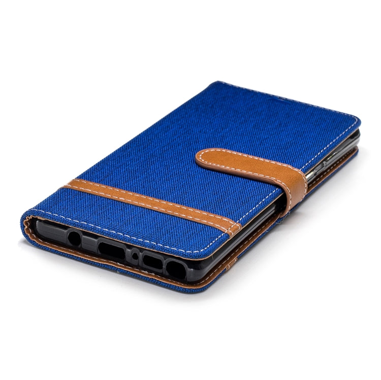 Color Matching Denim Texture Leather Case for Galaxy  Note 9 , with Holder & Card Slots & Wallet & Lanyard