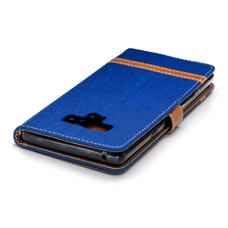 Color Matching Denim Texture Leather Case for Galaxy  Note 9 , with Holder & Card Slots & Wallet & Lanyard