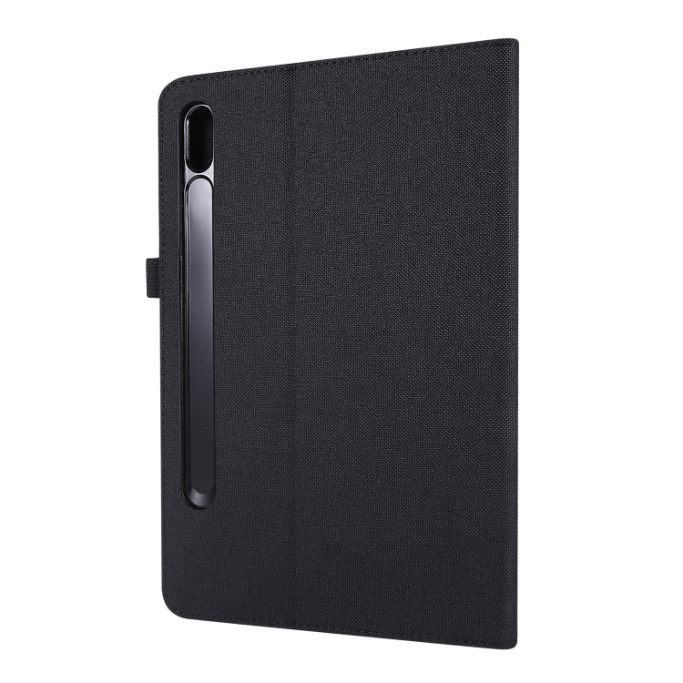 For Samsung Galaxy Tab S8 / Galaxy Tab S7 T870/T875 Horizontal Flip TPU + Fabric PU Leather Protective Case with Card Slots & Holder