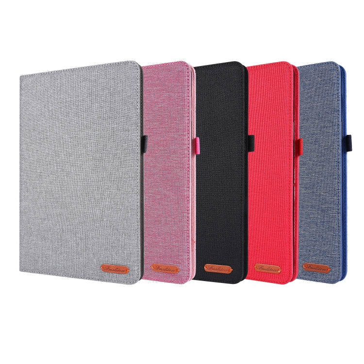 For Samsung Galaxy Tab S8 / Galaxy Tab S7 T870/T875 Horizontal Flip TPU + Fabric PU Leather Protective Case with Card Slots & Holder