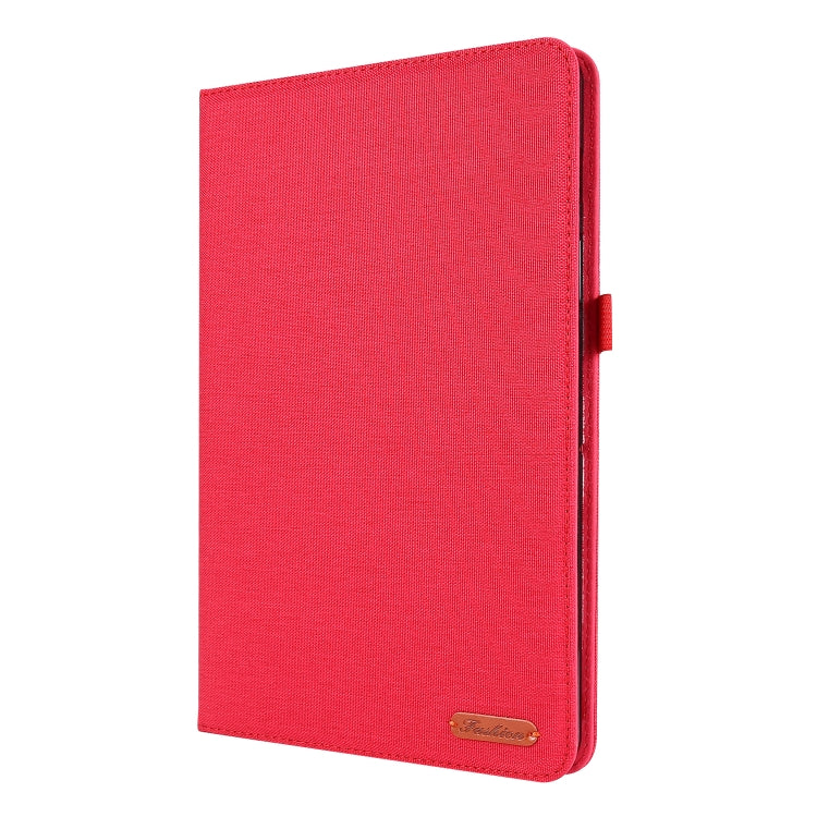 For Samsung Galaxy Tab S8 / Galaxy Tab S7 T870/T875 Horizontal Flip TPU + Fabric PU Leather Protective Case with Card Slots & Holder