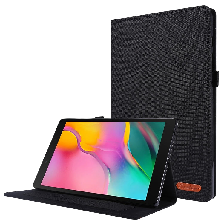 For Samsung Galaxy Tab A7 (2020) Horizontal Flip TPU + Fabric PU Leather Protective Case with Card Slots & Holder
