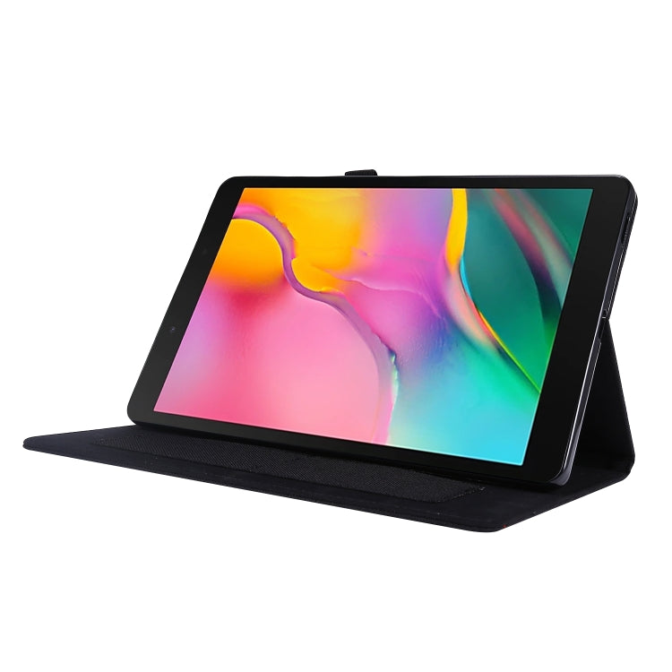 For Samsung Galaxy Tab A7 (2020) Horizontal Flip TPU + Fabric PU Leather Protective Case with Card Slots & Holder