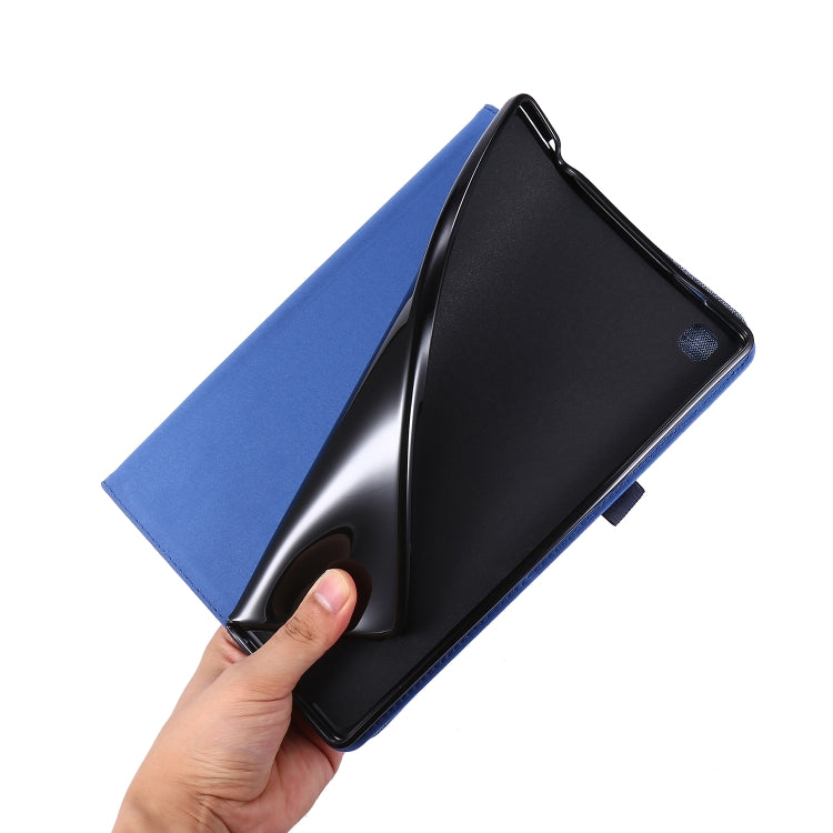 For Samsung Galaxy Tab A7 (2020) Horizontal Flip TPU + Fabric PU Leather Protective Case with Card Slots & Holder