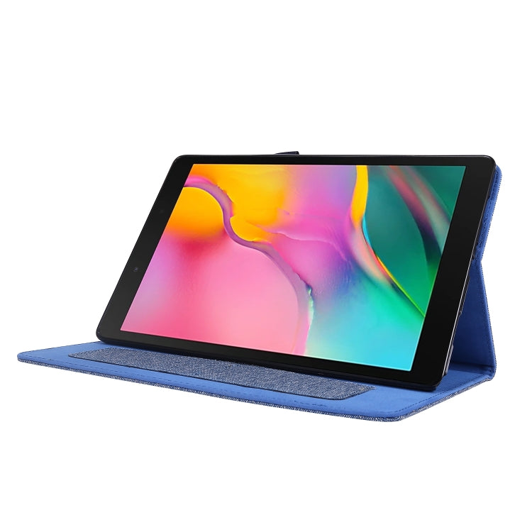 For Samsung Galaxy Tab A7 (2020) Horizontal Flip TPU + Fabric PU Leather Protective Case with Card Slots & Holder