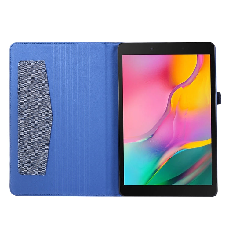 For Samsung Galaxy Tab A7 (2020) Horizontal Flip TPU + Fabric PU Leather Protective Case with Card Slots & Holder