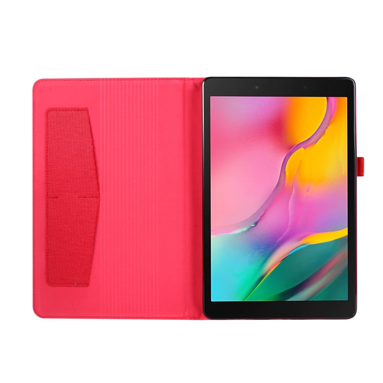 For Samsung Galaxy Tab A7 (2020) Horizontal Flip TPU + Fabric PU Leather Protective Case with Card Slots & Holder