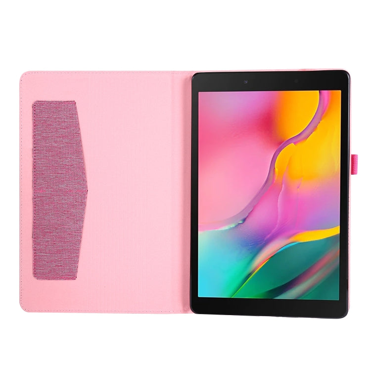 For Samsung Galaxy Tab A7 (2020) Horizontal Flip TPU + Fabric PU Leather Protective Case with Card Slots & Holder