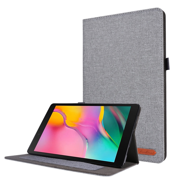For Samsung Galaxy Tab A7 (2020) Horizontal Flip TPU + Fabric PU Leather Protective Case with Card Slots & Holder