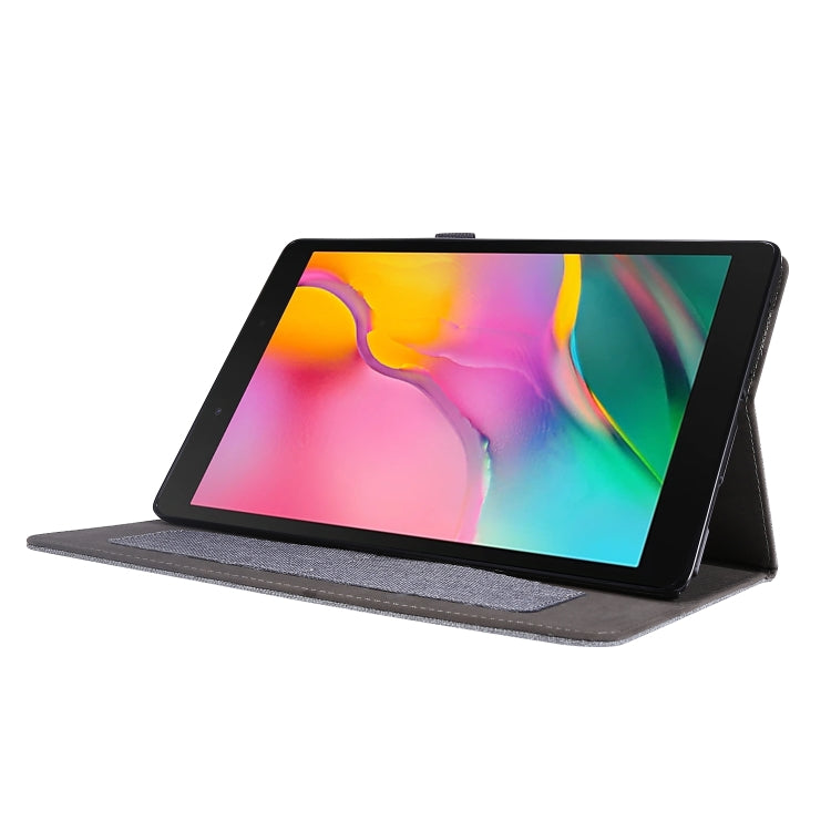 For Samsung Galaxy Tab A7 (2020) Horizontal Flip TPU + Fabric PU Leather Protective Case with Card Slots & Holder