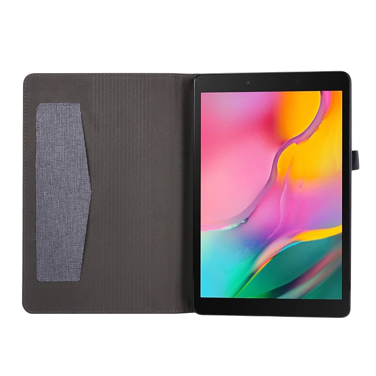 For Samsung Galaxy Tab A7 (2020) Horizontal Flip TPU + Fabric PU Leather Protective Case with Card Slots & Holder