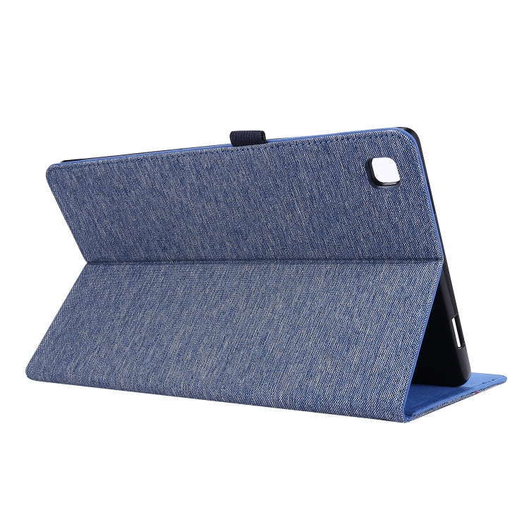 For Samsung Galaxy Tab A7 (2020) Horizontal Flip TPU + Fabric PU Leather Protective Case with Card Slots & Holder