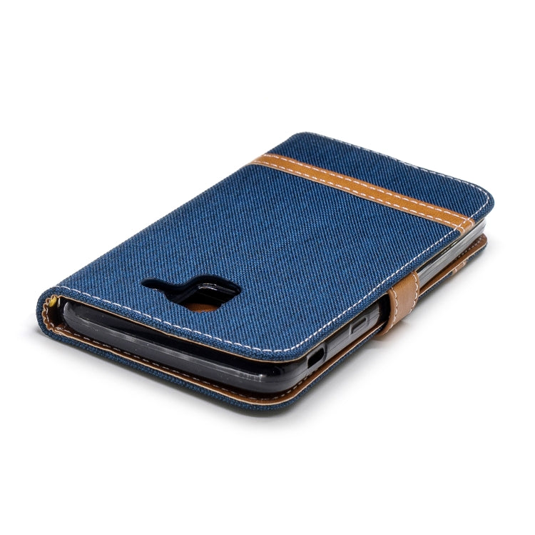 Color Matching Denim Texture Leather Case for Galaxy  J6 , with Holder & Card Slots & Wallet & Lanyard