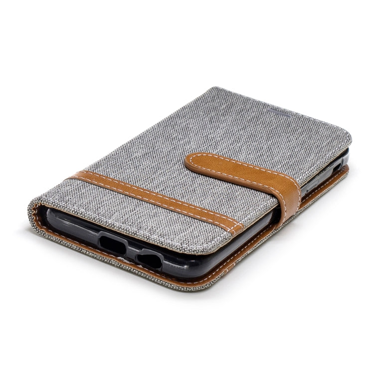 Color Matching Denim Texture Leather Case for Galaxy  J6 , with Holder & Card Slots & Wallet & Lanyard