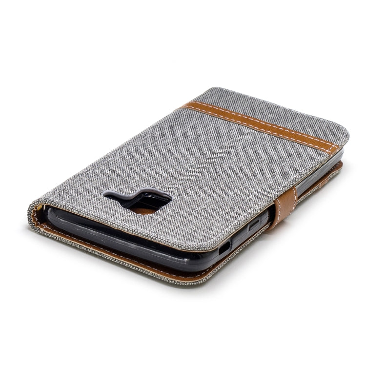 Color Matching Denim Texture Leather Case for Galaxy  J6 , with Holder & Card Slots & Wallet & Lanyard