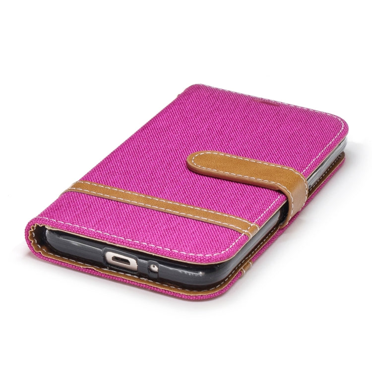 Color Matching Denim Texture Leather Case for Galaxy  J2 Pro , with Holder & Card Slots & Wallet & Lanyard