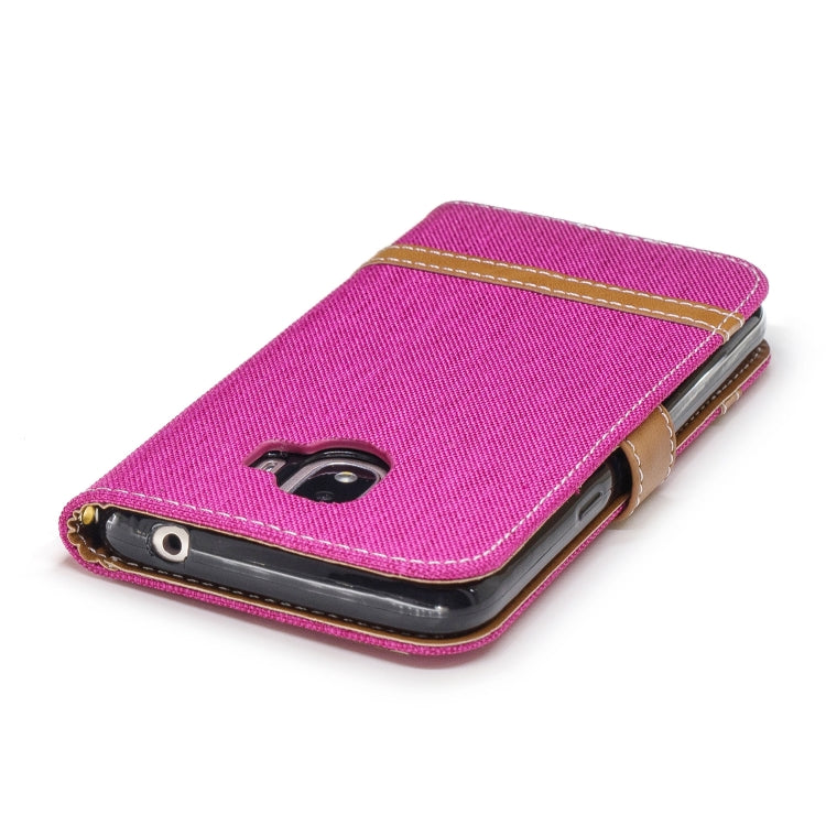 Color Matching Denim Texture Leather Case for Galaxy  J2 Pro , with Holder & Card Slots & Wallet & Lanyard