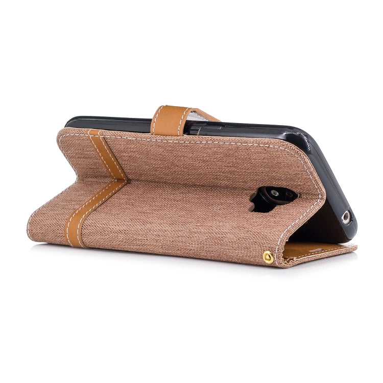 Color Matching Denim Texture Leather Case for Galaxy  J2 Pro , with Holder & Card Slots & Wallet & Lanyard