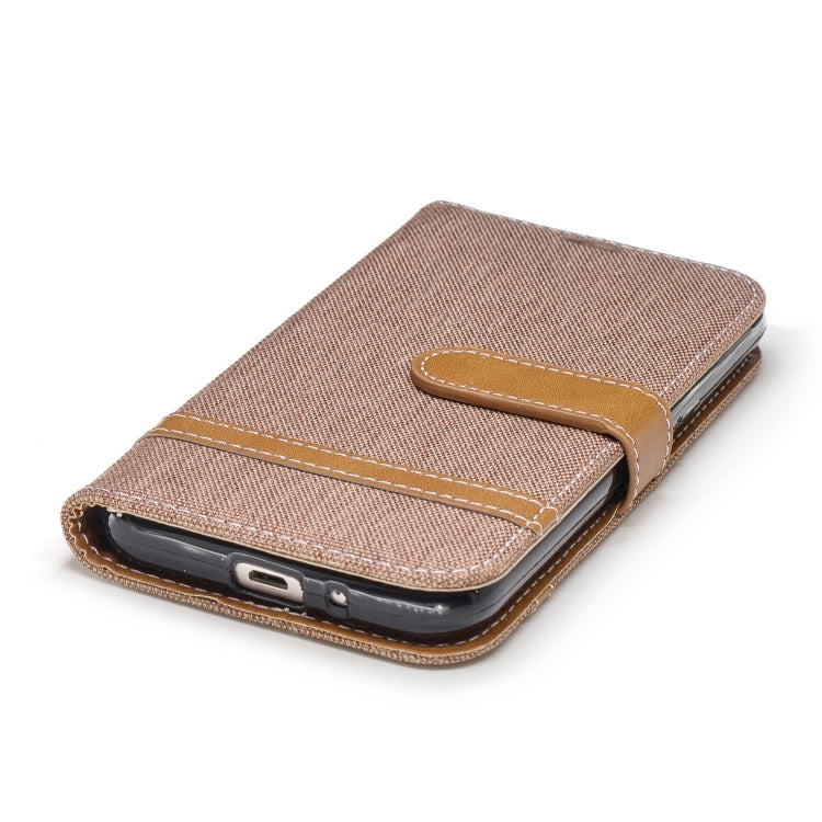 Color Matching Denim Texture Leather Case for Galaxy  J2 Pro , with Holder & Card Slots & Wallet & Lanyard