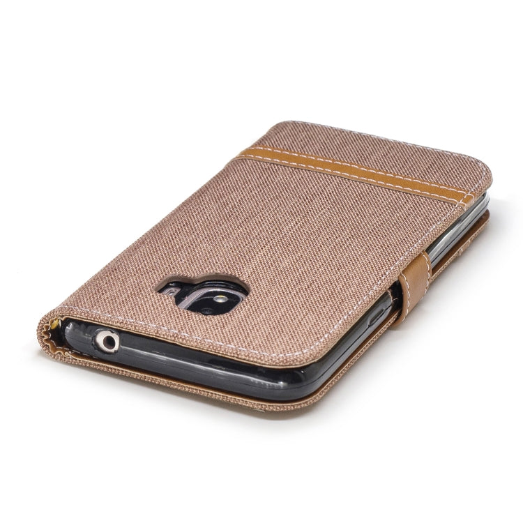 Color Matching Denim Texture Leather Case for Galaxy  J2 Pro , with Holder & Card Slots & Wallet & Lanyard