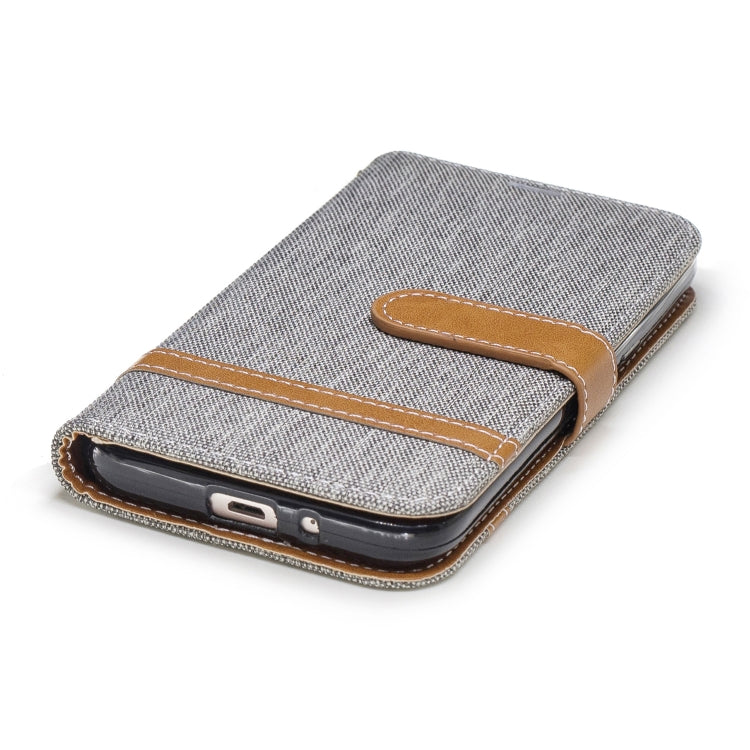 Color Matching Denim Texture Leather Case for Galaxy  J2 Pro , with Holder & Card Slots & Wallet & Lanyard