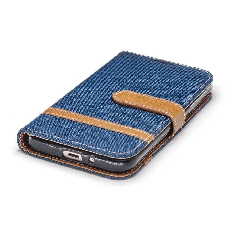 Color Matching Denim Texture Leather Case for Galaxy  J2 Pro , with Holder & Card Slots & Wallet & Lanyard