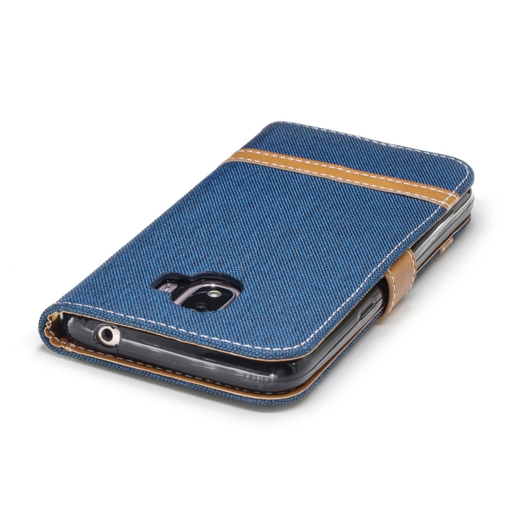 Color Matching Denim Texture Leather Case for Galaxy  J2 Pro , with Holder & Card Slots & Wallet & Lanyard