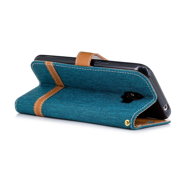 Color Matching Denim Texture Leather Case for Galaxy  J2 Pro , with Holder & Card Slots & Wallet & Lanyard