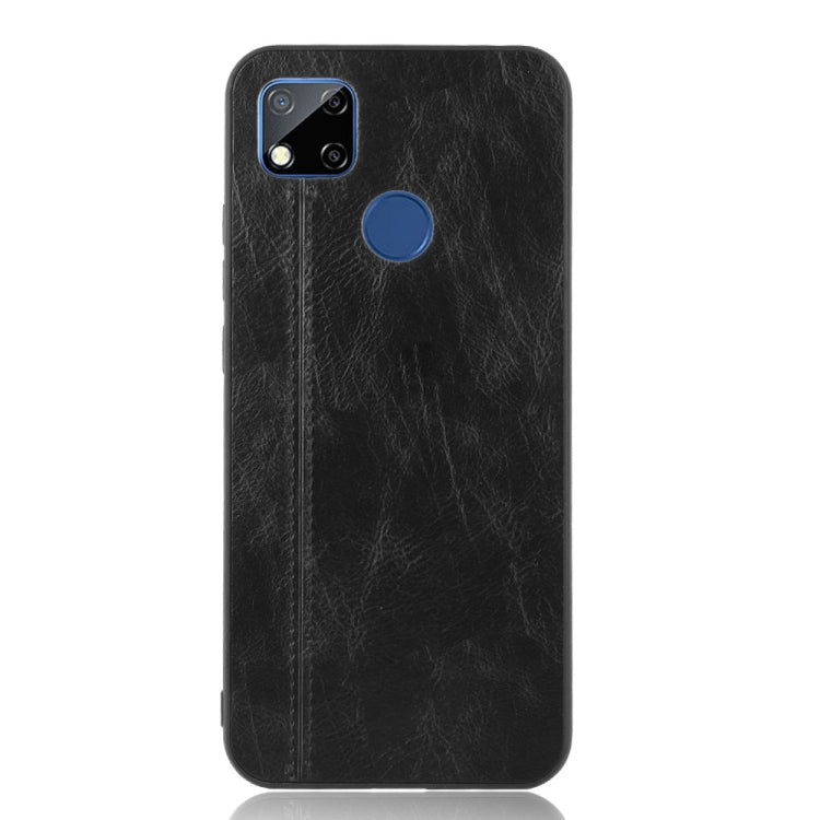 For Xiaomi Redmi 9C Shockproof Sewing Cow Pattern Skin PC + PU + TPU Case