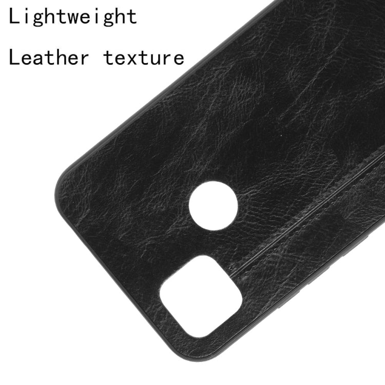 For Xiaomi Redmi 9C Shockproof Sewing Cow Pattern Skin PC + PU + TPU Case