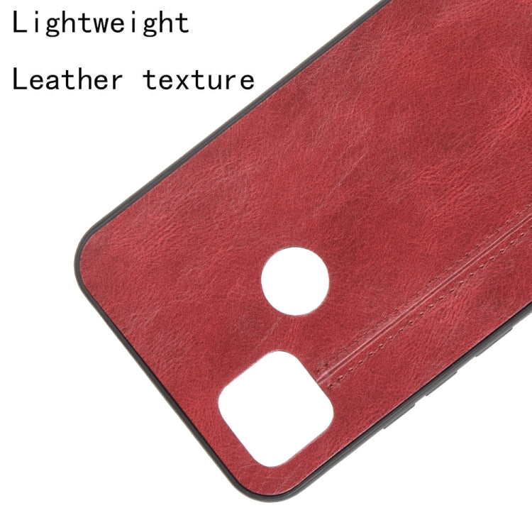 For Xiaomi Redmi 9C Shockproof Sewing Cow Pattern Skin PC + PU + TPU Case